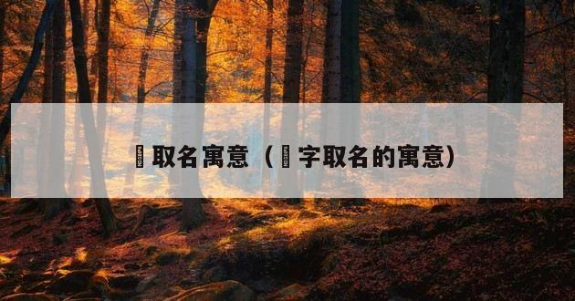 喆取名寓意（喆字取名的寓意）