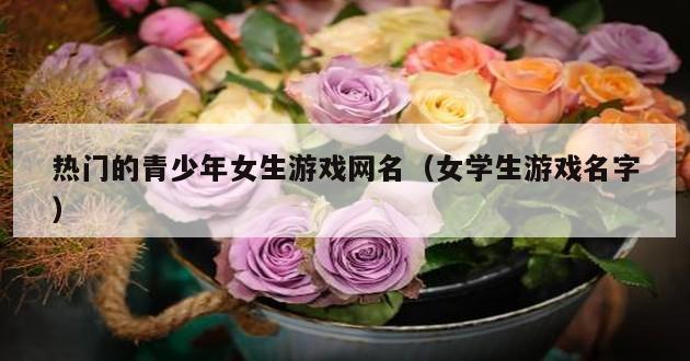 热门的青少年女生游戏网名（女学生游戏名字）