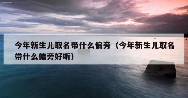 今年新生儿取名带什么偏旁（今年新生儿取名带什么偏旁好听）