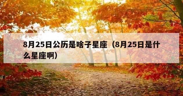 8月25日公历是啥子星座（8月25日是什么星座啊）