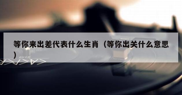 等你来出差代表什么生肖（等你出关什么意思）