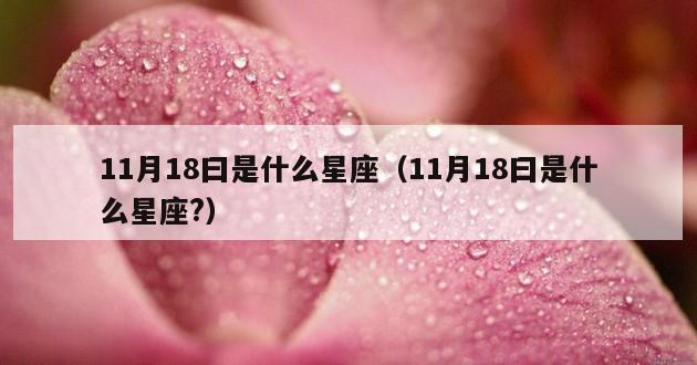 11月18曰是什么星座（11月18曰是什么星座?）