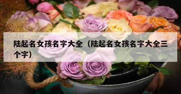 陆起名女孩名字大全（陆起名女孩名字大全三个字）