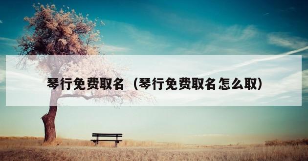 琴行免费取名（琴行免费取名怎么取）