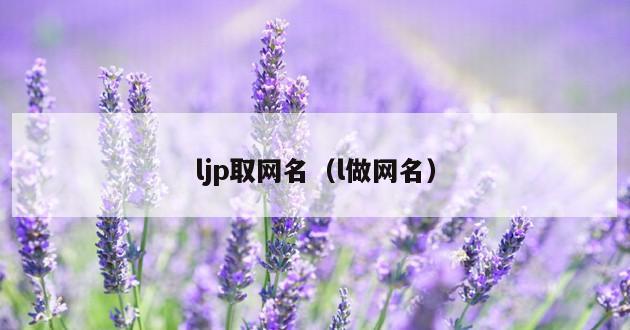 ljp取网名（l做网名）