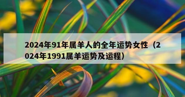 2024年91年属羊人的全年运势女性（2024年1991属羊运势及运程）