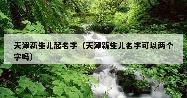 天津新生儿起名字（天津新生儿名字可以两个字吗）