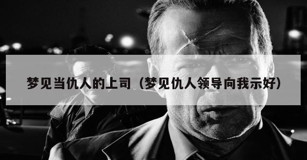 梦见当仇人的上司（梦见仇人领导向我示好）