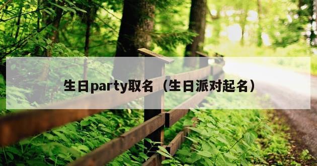 生日party取名（生日派对起名）