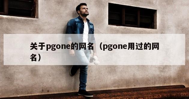 关于pgone的网名（pgone用过的网名）