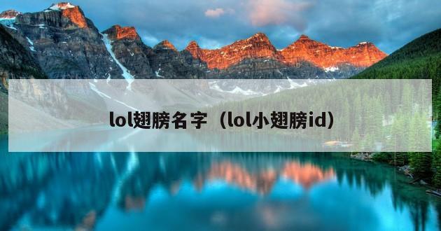 lol翅膀名字（lol小翅膀id）