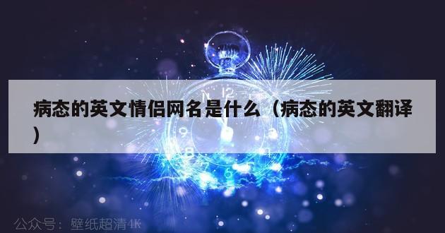 病态的英文情侣网名是什么（病态的英文翻译）