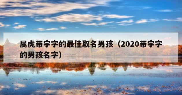 属虎带宇字的最佳取名男孩（2020带宇字的男孩名字）