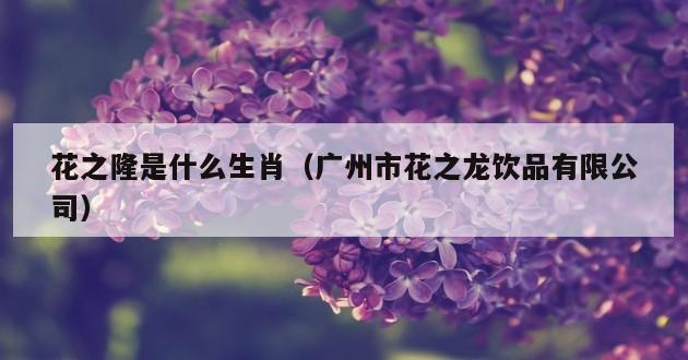 花之隆是什么生肖（广州市花之龙饮品有限公司）