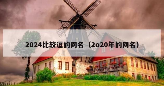 2024比较逗的网名（2o20年的网名）