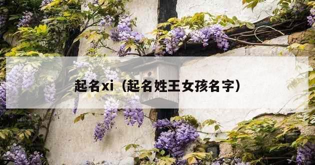 起名xi（起名姓王女孩名字）