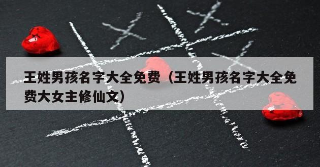 王姓男孩名字大全免费（王姓男孩名字大全免费大女主修仙文）