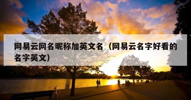 网易云网名昵称加英文名（网易云名字好看的名字英文）