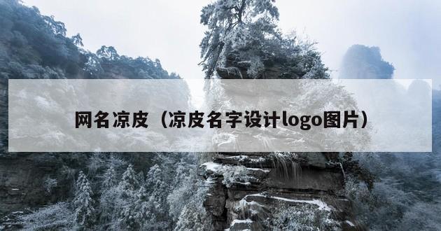 网名凉皮（凉皮名字设计logo图片）