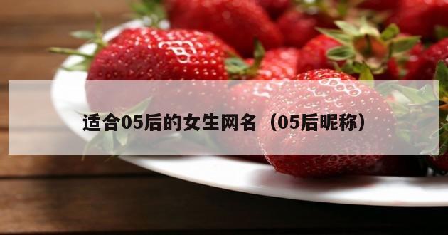 适合05后的女生网名（05后昵称）