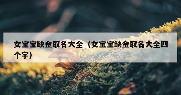 女宝宝缺金取名大全（女宝宝缺金取名大全四个字）