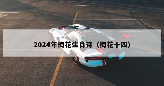 2024年梅花生肖诗（梅花十四）